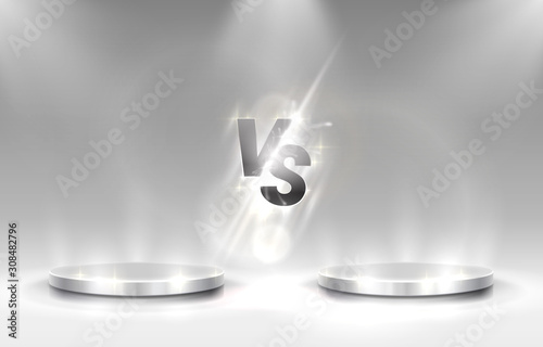 Versus game cover, banner sport vs, team concept.