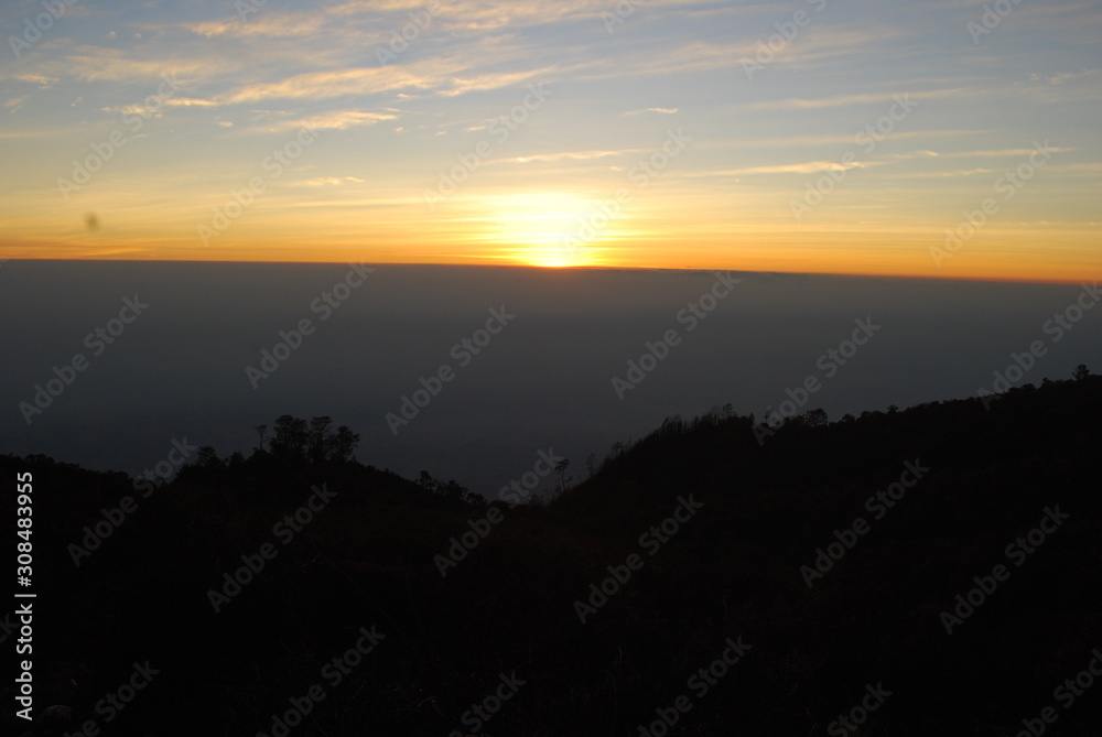 Sunset from the top of the mountain Sunset from the top of the mountain