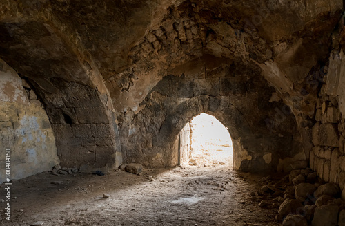The ruins of the crusader fortress - Templar - Toron des Chevaliers of the 12th century. Captured and destroyed Salah ad Din. Location near Latrun in Israel