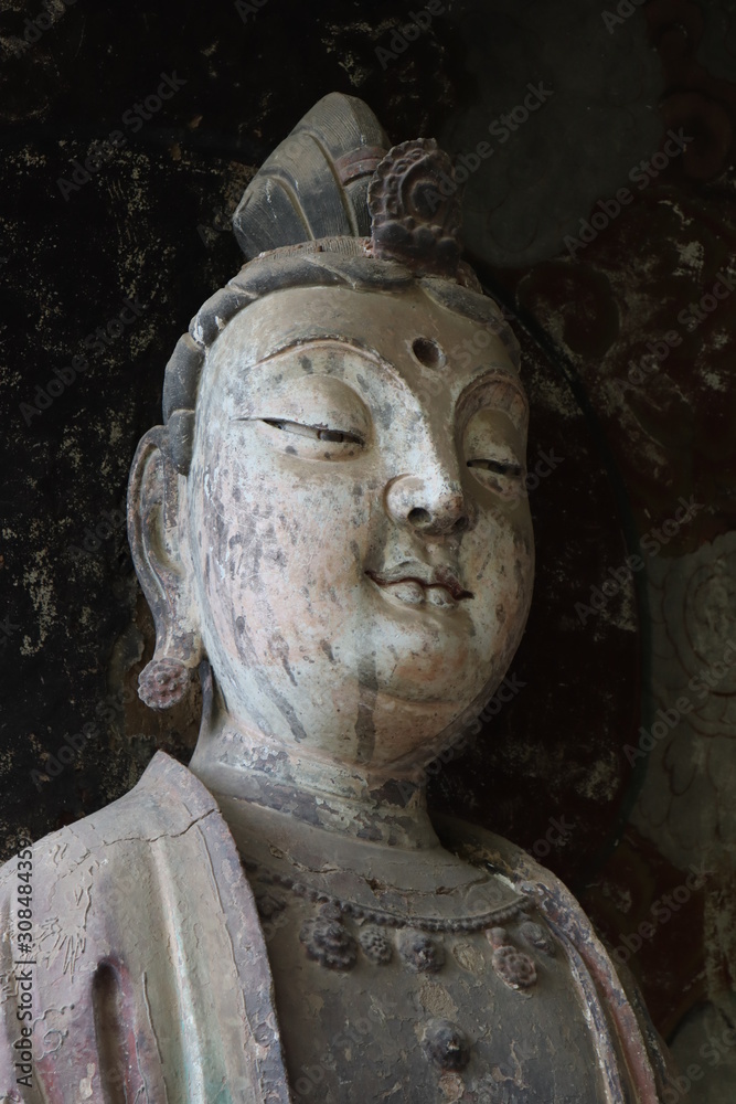Maijishan Cave-Temple Complex in Tianshui , Gansu Province , China ...