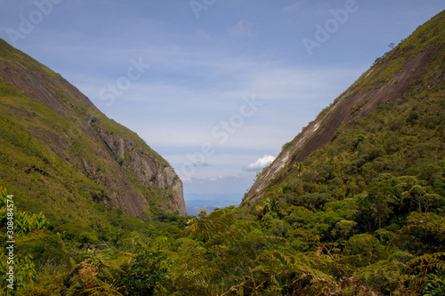 Panoramic view of the highland region of the state of Rio de Janeiro, in the Desengano State Park. Brazil