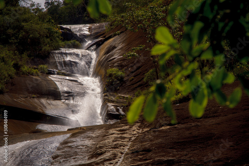 Waterfall in Desengano State Park. Ecotourism is the main attraction of the northern region of Rio de JAneiro  Brazil