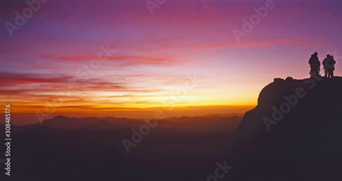 Sonnenaufgang am Mosesberg, Sinai, Ägypten