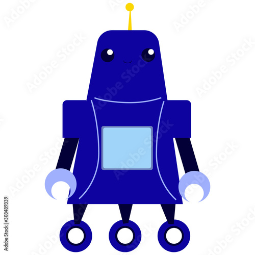 Futuristic robotic character. Idea of automation. Cyborg and humanoid.