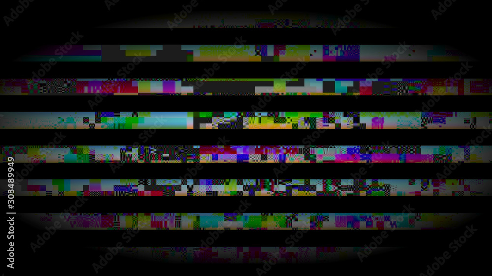 Digital Tv Screen Damage Noise Lines Colored Background Motion
