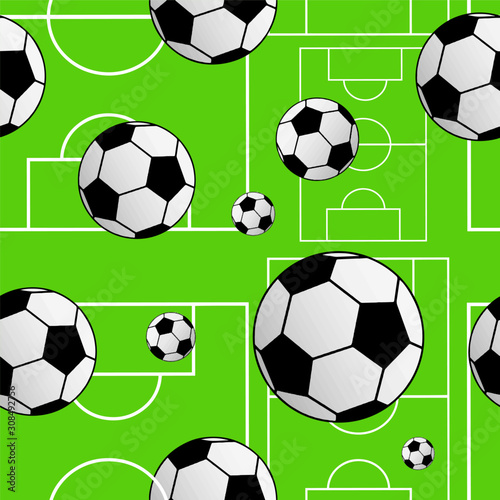 pattern with soccer balls.