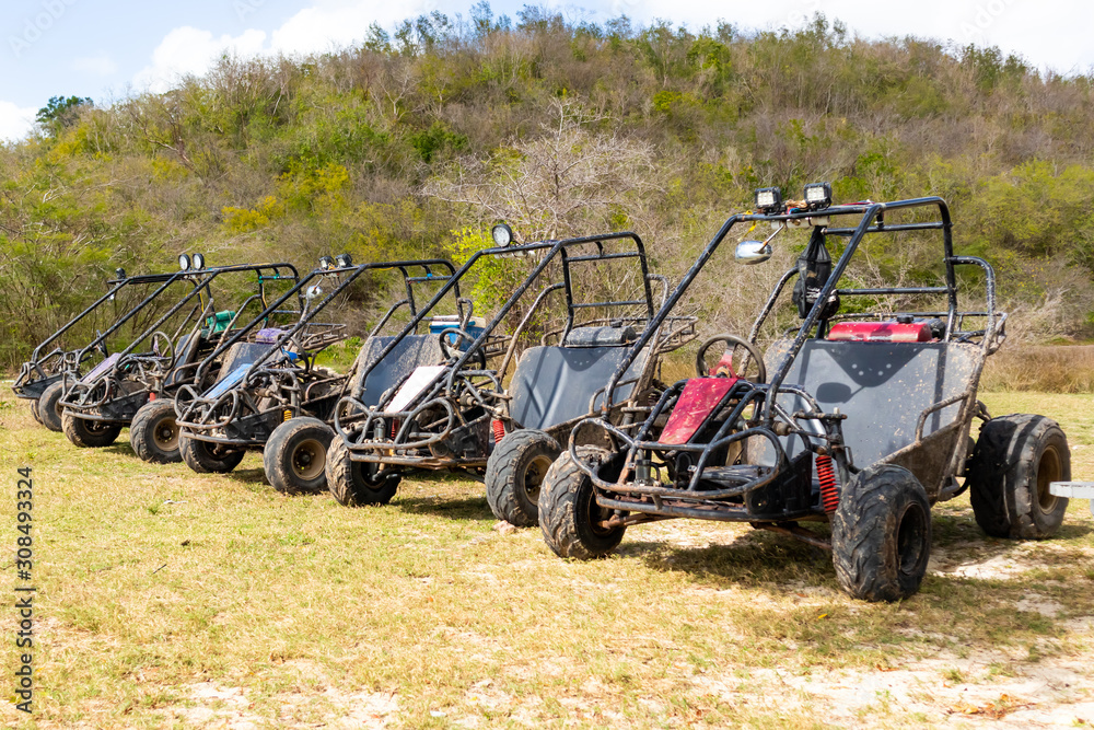 St. Mary / Antigua - 04 20 2018: Buggy Tour in St. Mary, Antigua