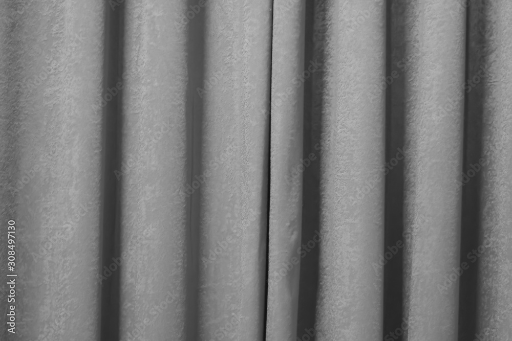 Fototapeta premium Gray velvet curtain backdrop background