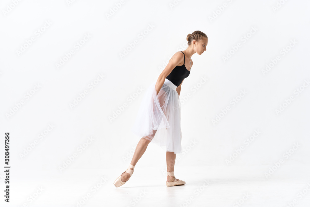young dancer in action isolated on white young dancer in action isolated on white