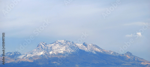 Iztaccihuatl mountain with snow in Mexico