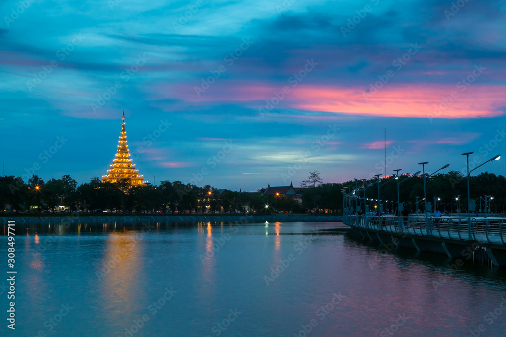 Naklejka premium Temple Khonkaen Thailand