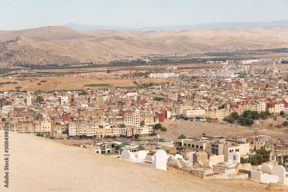 General view of the city of Fes, Morocco, North Africa