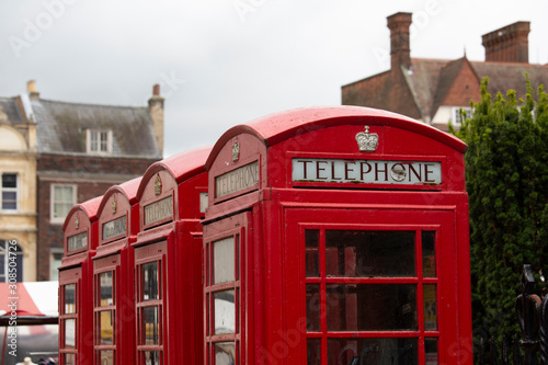 Red telephone box in Cambridge, UK