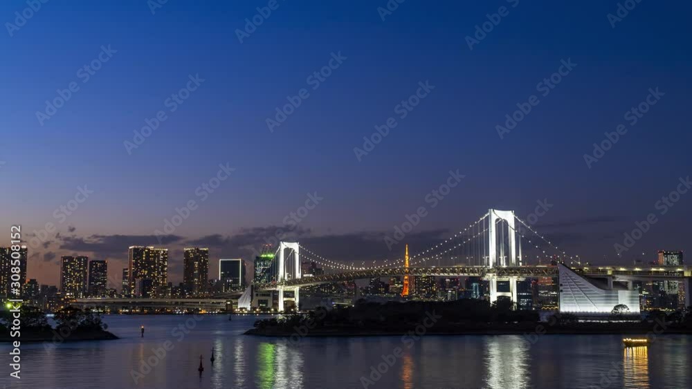 東京ベイエリアのトワイライト・タイムラプス / Twilight timelapse in the Tokyo Bay area. Minato, Tokyo, Japan. 東京ベイエリアのトワイライト・タイムラプス / Twilight timelapse in the Tokyo Bay area. Minato, Tokyo, Japan.
