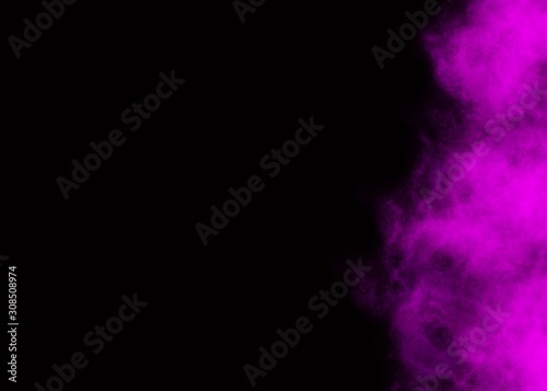 Purple nebula on black background