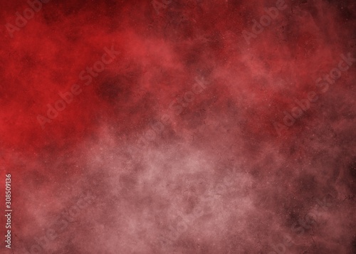 Red and white nebula clouds on black background