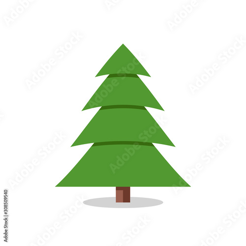 Obraz na płótnie Collection of Christmas trees, modern flat design. w salonie