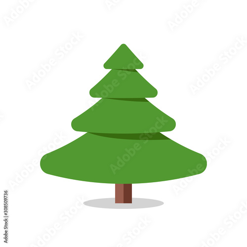 Obraz na płótnie Collection of Christmas trees, modern flat design. w salonie
