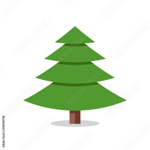 Obraz na płótnie Collection of Christmas trees, modern flat design. w salonie