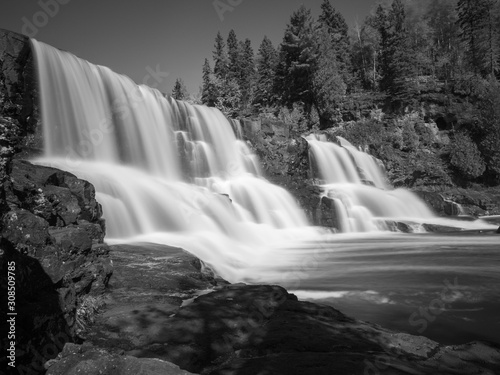 Waterfall Black and White