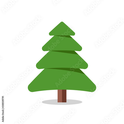 Obraz na płótnie Collection of Christmas trees, modern flat design. w salonie