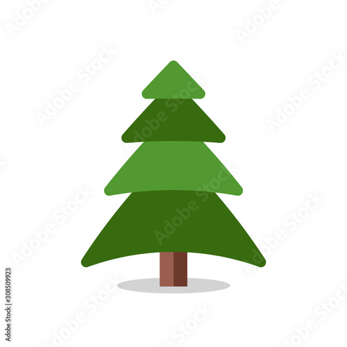 Obraz na płótnie Collection of Christmas trees, modern flat design. w salonie