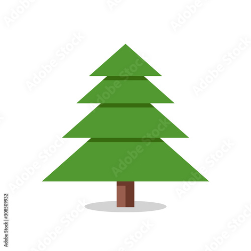 Obraz na płótnie Collection of Christmas trees, modern flat design. w salonie