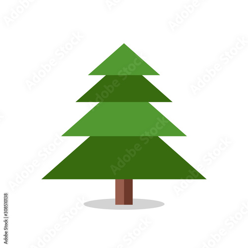 Obraz na płótnie Collection of Christmas trees, modern flat design. w salonie