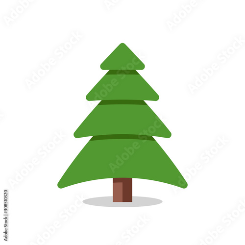 Obraz na płótnie Collection of Christmas trees, modern flat design. w salonie