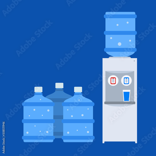 Water dispenser Machine. Isolated Vector Illustration