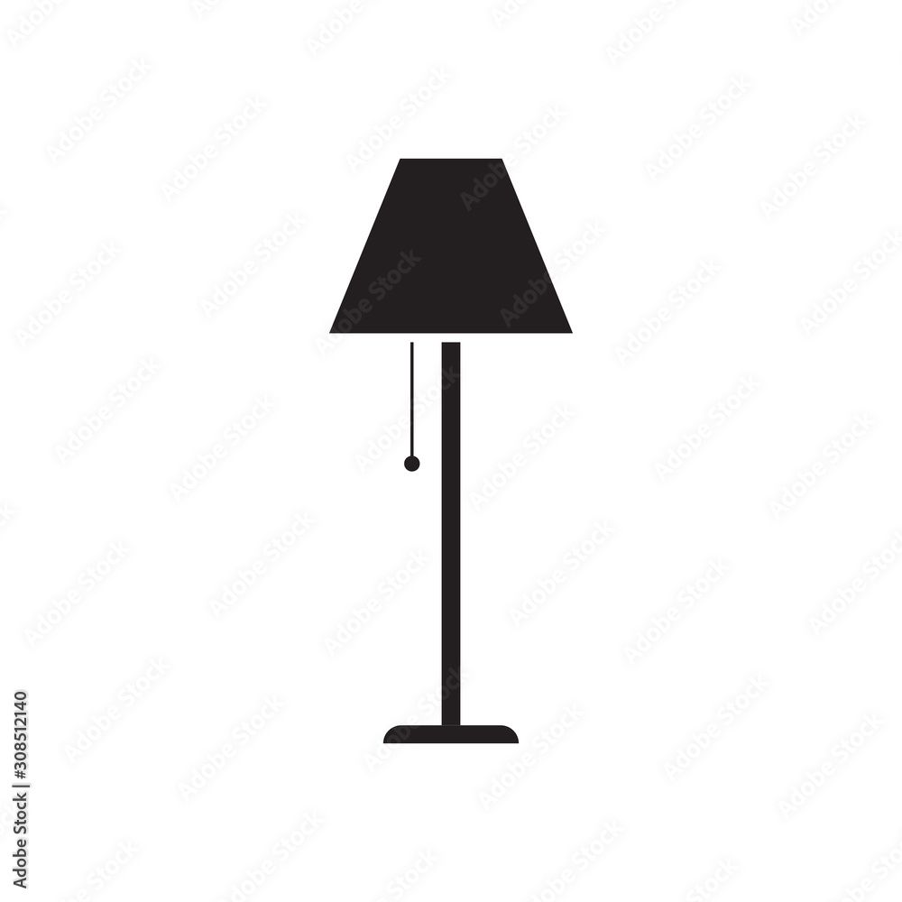 Floor lamp icon. Vector illustration. Floor lamp icon. Vector illustration.