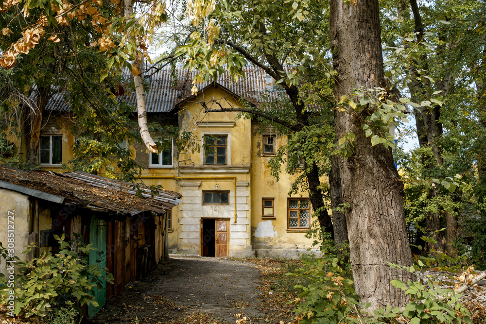 old house in the surrounded by trees old house in the surrounded by trees