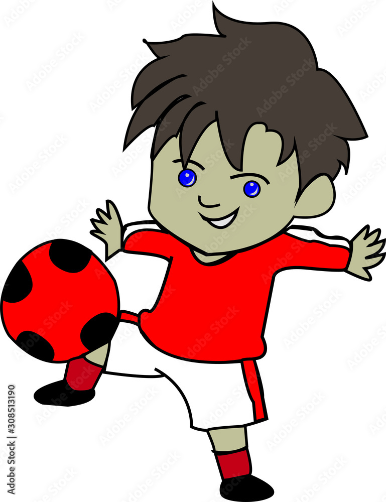 boy with soccer ball