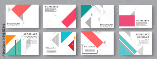 Template brochures, flyers, business presentations. Modern flat line style, layout in A4 size. 