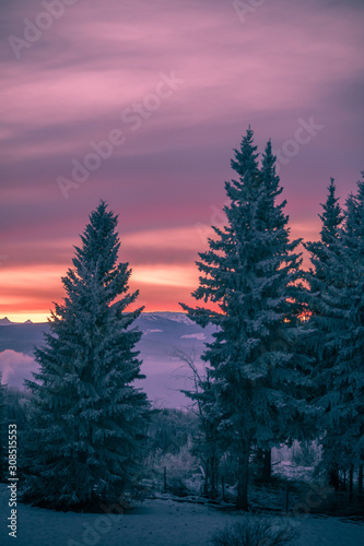 Winter Sunset Sky