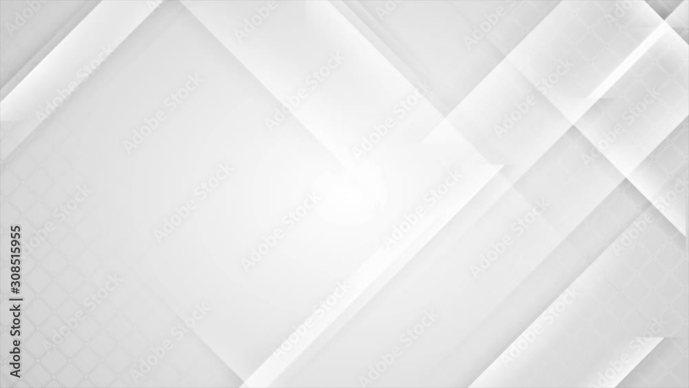 Grey and white tech geometric abstract minimal motion background. Seamless looping. Video animation Ultra HD 4K 3840x2160