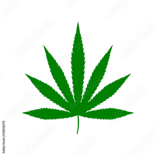 green cannabis illustration. Vector Illustration