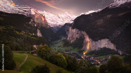 Lauterbrunnen Valley and Staubbach Fall, Switzerland © Markus