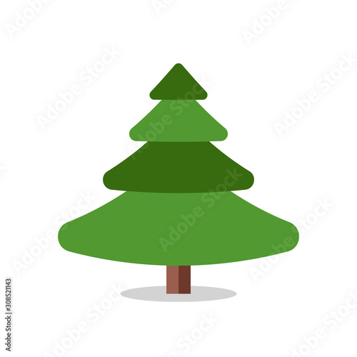 Obraz na płótnie Collection of Christmas trees, modern flat design. w salonie