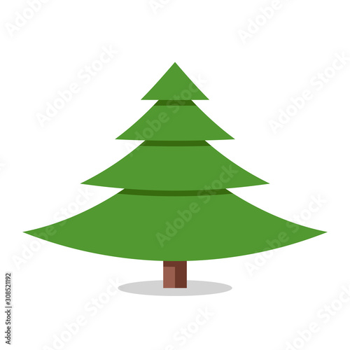 Obraz na płótnie Collection of Christmas trees, modern flat design. w salonie