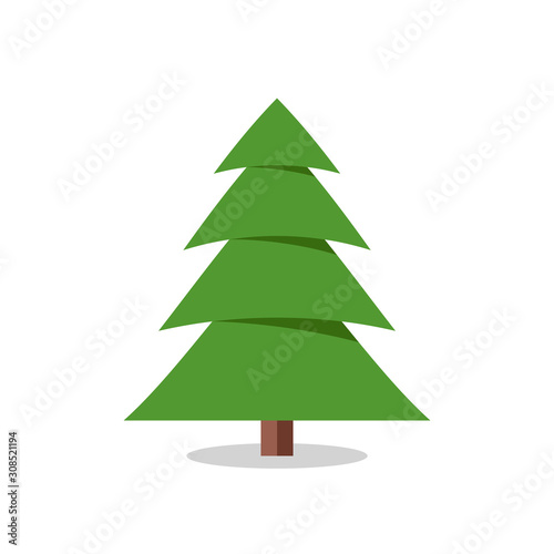 Obraz na płótnie Collection of Christmas trees, modern flat design. w salonie
