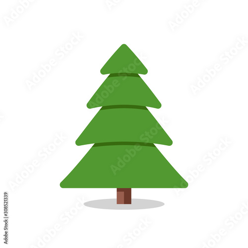 Obraz na płótnie Collection of Christmas trees, modern flat design. w salonie