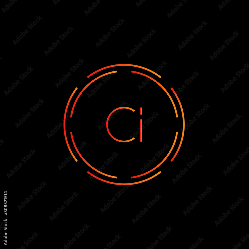 Initial CI Letter Logo With Creative Modern Business Typography Vector Template. Creative Abstract Letter CI Logo Vector.