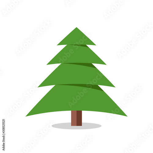 Obraz na płótnie Collection of Christmas trees, modern flat design. w salonie