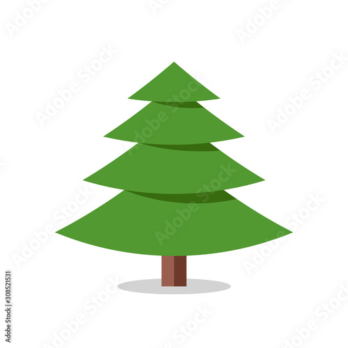 Obraz na płótnie Collection of Christmas trees, modern flat design. w salonie
