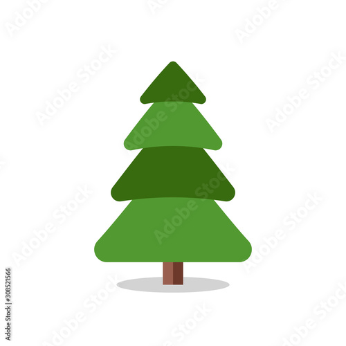 Obraz na płótnie Collection of Christmas trees, modern flat design. w salonie