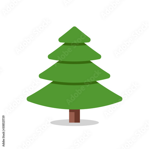Obraz na płótnie Collection of Christmas trees, modern flat design. w salonie