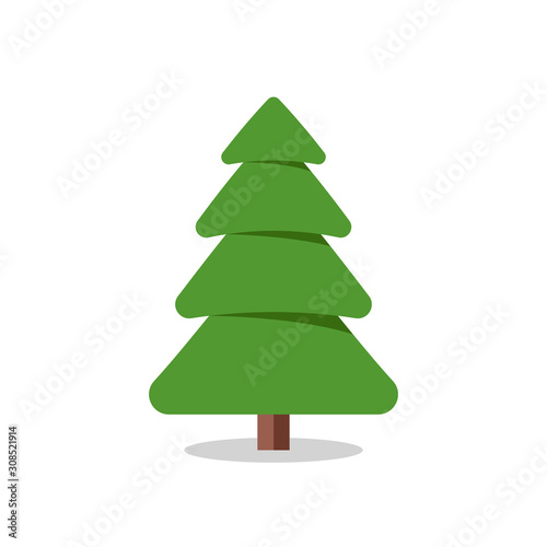 Obraz na płótnie Collection of Christmas trees, modern flat design. w salonie