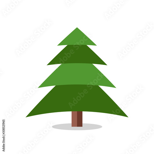 Obraz na płótnie Collection of Christmas trees, modern flat design. w salonie