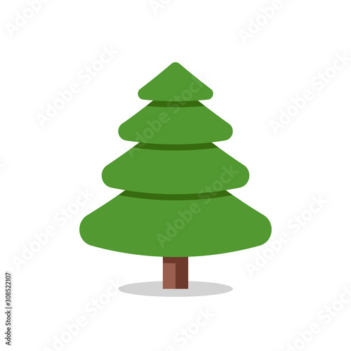 Obraz na płótnie Collection of Christmas trees, modern flat design. w salonie